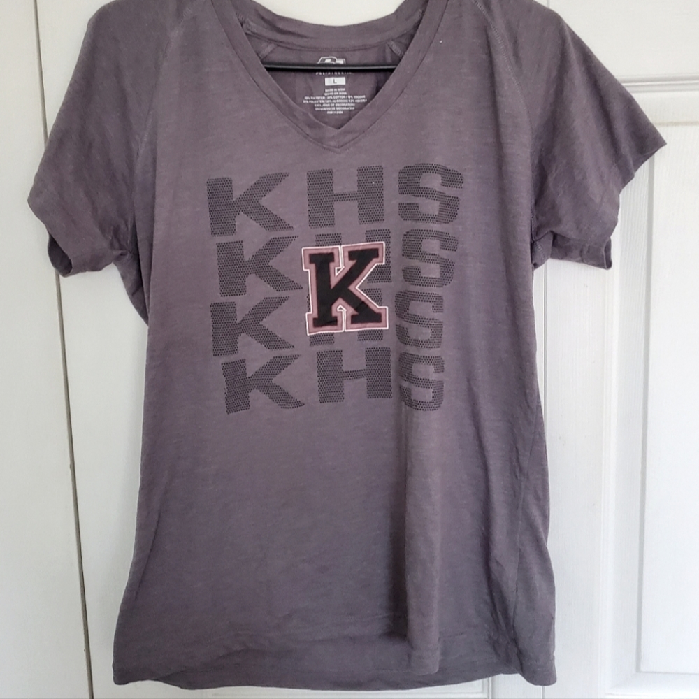 KHS Womans/teens Tshirt Size L Grey Pel-Athletic.Pre owned